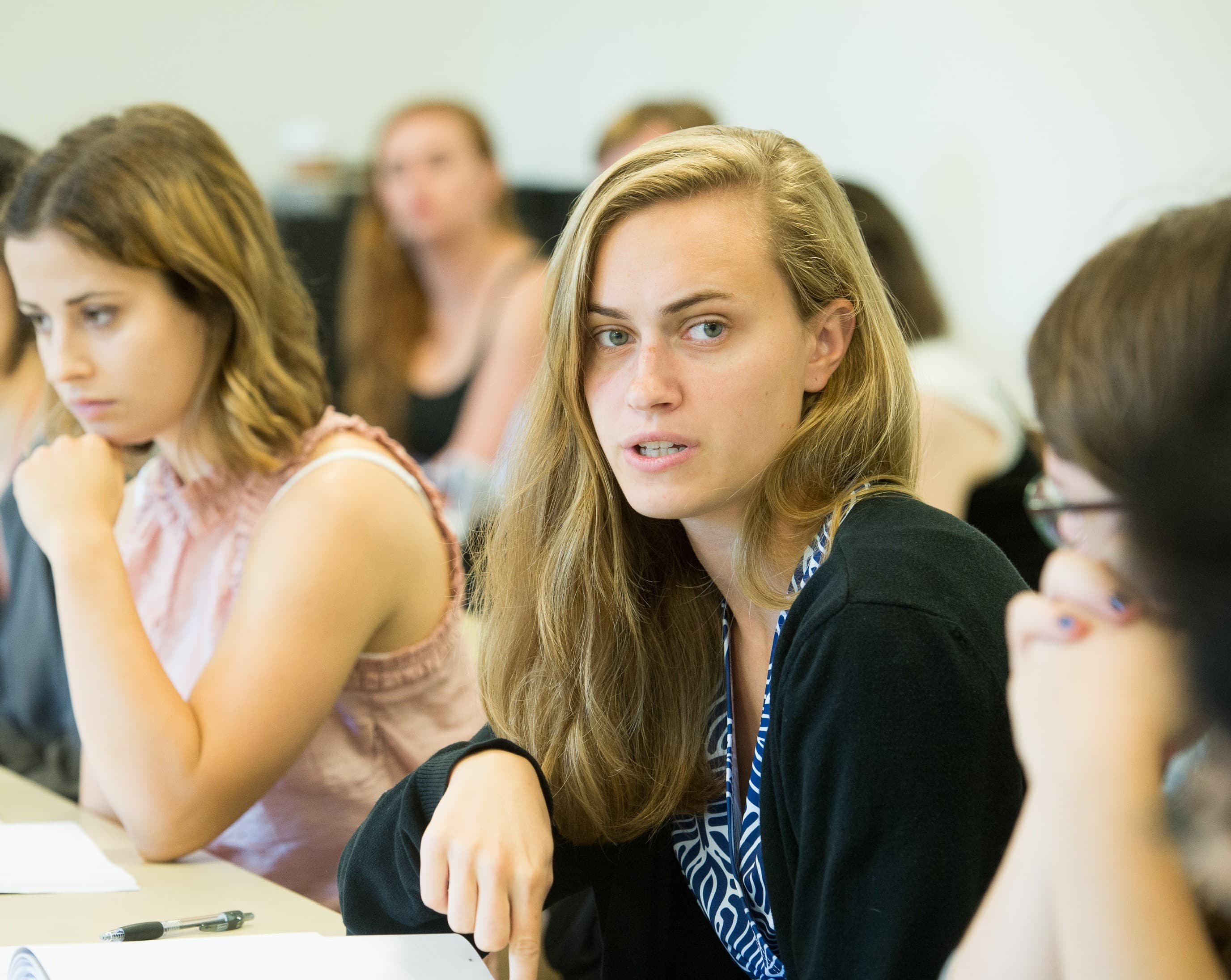 Students in a discussion